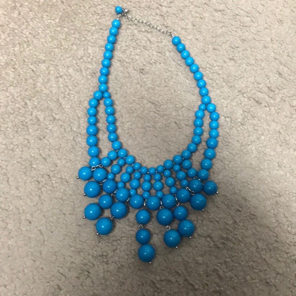 Blue beaded necklace 💜
